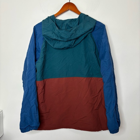 LL Bean Mountain Classic Anorak Women's Size L Hood Color Block Jacket Nylon - Picture 5 of 12